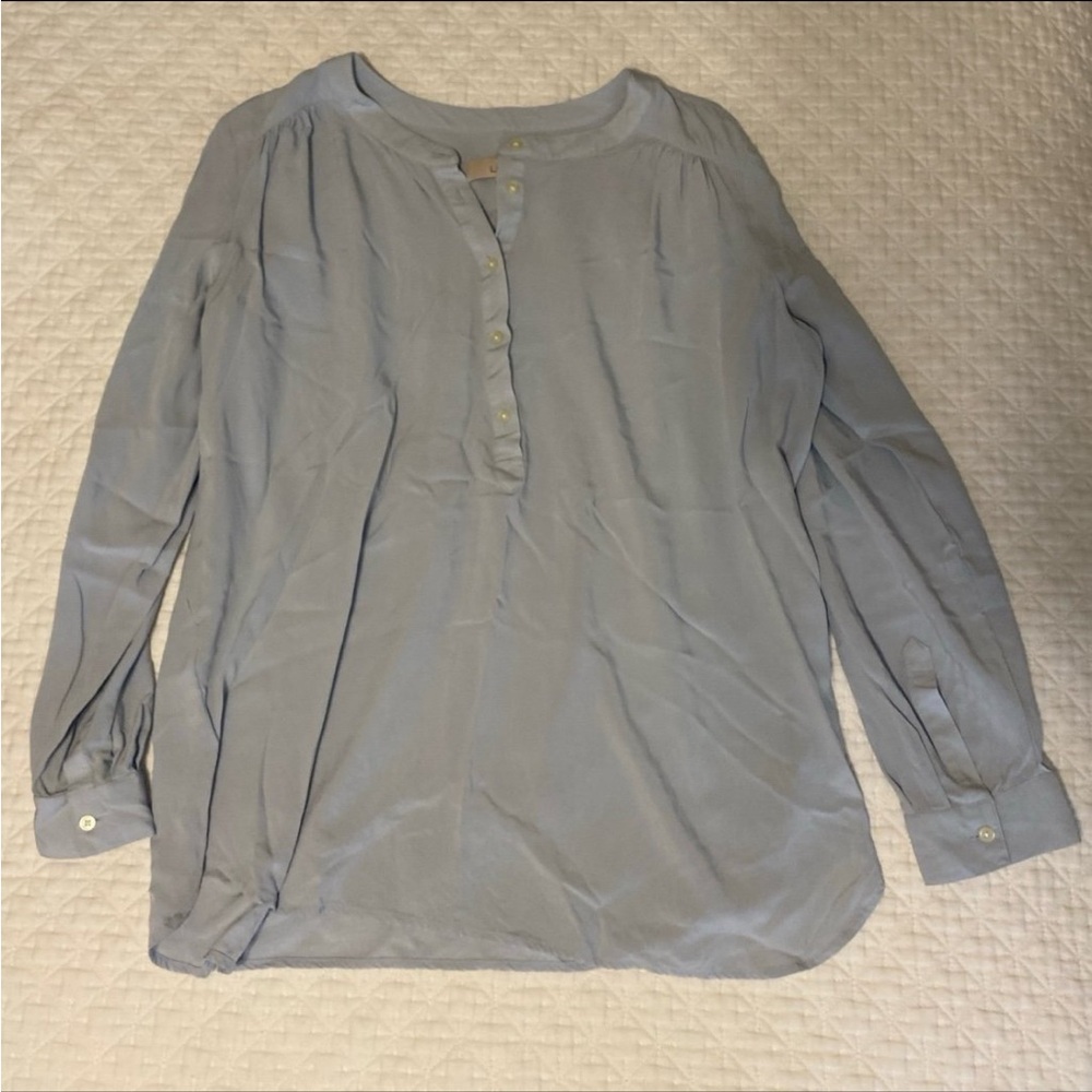 light blue LOFT top
